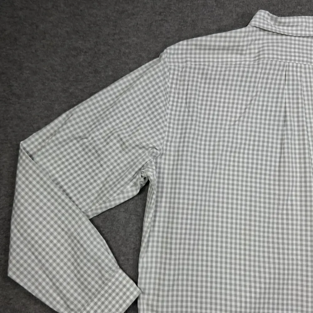 Polo Ralph Lauren Shirt Mens XL Gray Check Classic Fit Long Sleeve Button Up